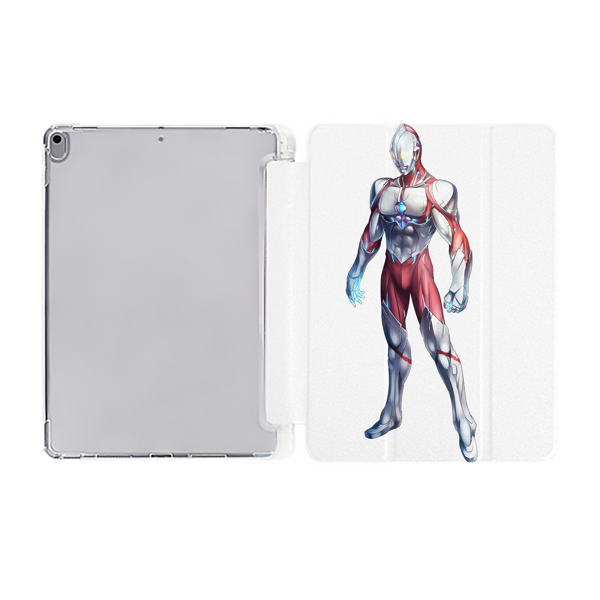 （画像用） ウルトラマン Ultraman IPad ケース ペン収納付き 三つ折りスタンド PUレザー×シリコン 対応機種9.5/10.5/10.9インチ